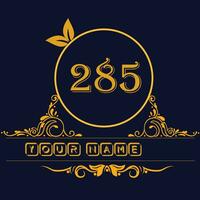 New unique logo design with number 285 vector