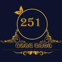 New unique logo design with number 251 vector