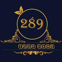 New unique logo design with number 289 vector