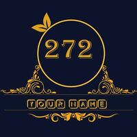 New unique logo design with number 272 vector