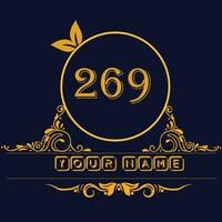 New unique logo design with number 269 vector