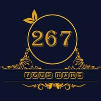 New unique logo design with number 267 vector