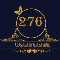 New unique logo design with number 276 vector