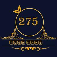 New unique logo design with number 275 vector