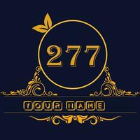 New unique logo design with number 277 vector