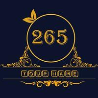 New unique logo design with number 265 vector