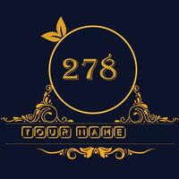 New unique logo design with number 278 vector