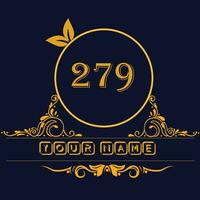 New unique logo design with number 279 vector