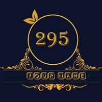 New unique logo design with number 295 vector