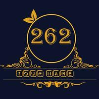 New unique logo design with number 262 vector