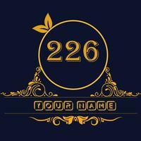 New unique logo design with number 226 vector