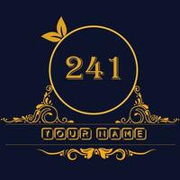 New unique logo design with number 241 vector