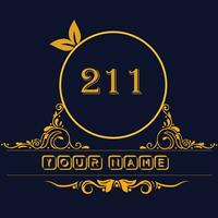 New unique logo design with number 211 vector