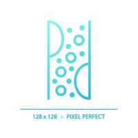 2D pixel perfect gradient metabolism icon, isolated blue vector, thin line illustration representing metabolic health. vector