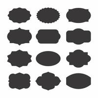 Set of Simple Assorted Blank Oval Shape Design Template Vector