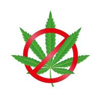 stop marijuana sign vector illustration