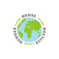 3R Campaign, Reduce Reuse Recycle Illustration Vector