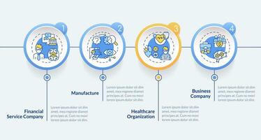 2D AI engineer vector infographics multicolor template with linear icons concept, data visualization with 4 steps, process timeline chart.