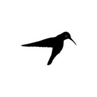 Flying Hummingbird Silhouette, can use Art Illustration, Website, Logo Gram, Pictogram or Graphic Design Element. Vector Illustration