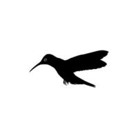 Flying Hummingbird Silhouette, can use Art Illustration, Website, Logo Gram, Pictogram or Graphic Design Element. Vector Illustration