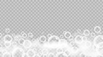 realistic white foam or bubbles illustration vector