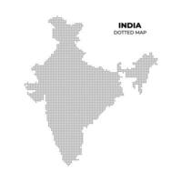 black halftone dotted india map illustration vector