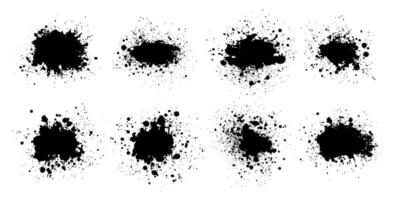 abstract various ink splatters collection vector