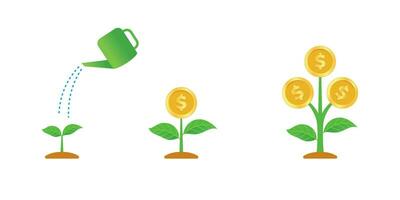 money growth illustration, business concept for investment vector