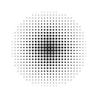 circle halftone illustration design, abstract dots vector isolated on white background