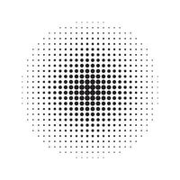 circle halftone illustration design, abstract dots vector isolated on white background