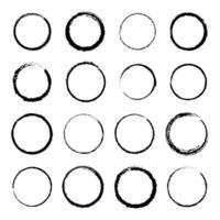 various abstract circle grunge collection vector