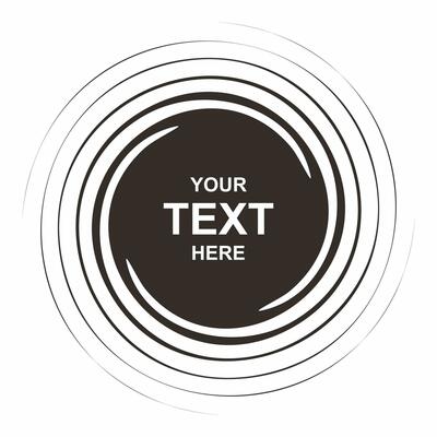 Abstract Grunge Blank Circle Shape Illustration Design, Black Circle Paint Brush for Text Template Vector