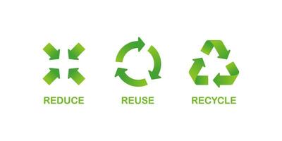 3R Symbol, Reduce Reuse Recycle Illustration Vector