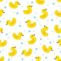 cute rubber duck seamless pattern template vector