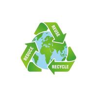 3R Campaign, Reduce Reuse Recycle Illustration Vector