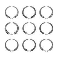 various round laurel wreath frames collection vector