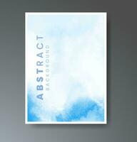 Set of creative hand painted abstract watercolor background. Design for your cover, date, postcard, banner, logo. vector