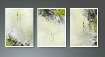 Set of creative hand painted abstract watercolor background. Design for your cover, date, postcard, banner, logo. vector