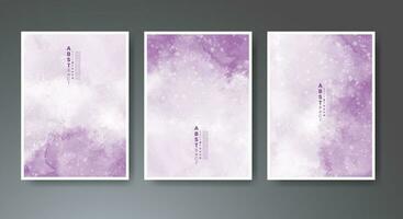 Set of creative hand painted abstract watercolor background. Design for your cover, date, postcard, banner, logo. vector