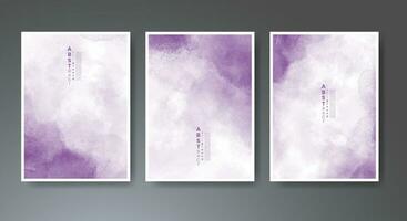 Set of creative hand painted abstract watercolor background. Design for your cover, date, postcard, banner, logo. vector