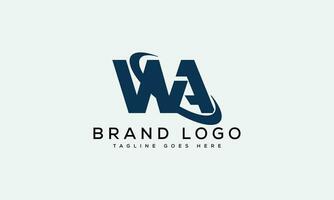 letter WA logo design vector template design for brand.