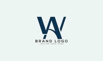 letter WA logo design vector template design for brand.