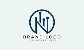 letter N logo design vector template design for brand.