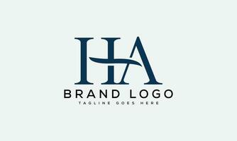 letter HA logo design vector template design for brand.