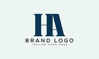 letter HA logo design vector template design for brand.