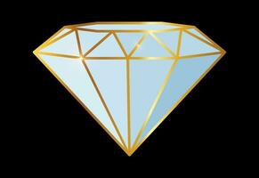 Golden color shiny diamond bright logo vector design