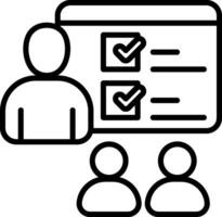 presentation icon line vector illustration