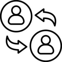change icon line vector illustration