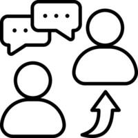 communication icon line vector illustration