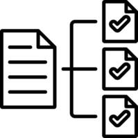 file management icon line vector illustration